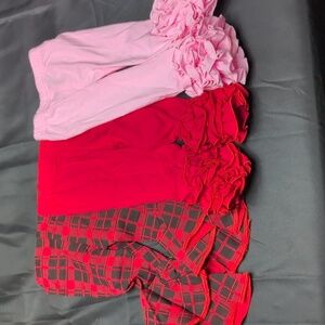 Icing Leggings Baby Toddler Girls | Soft Stretch Ruffle Leggings-Valentine's Day